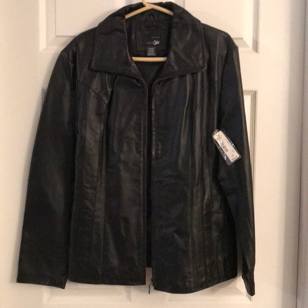 Black leather jacket